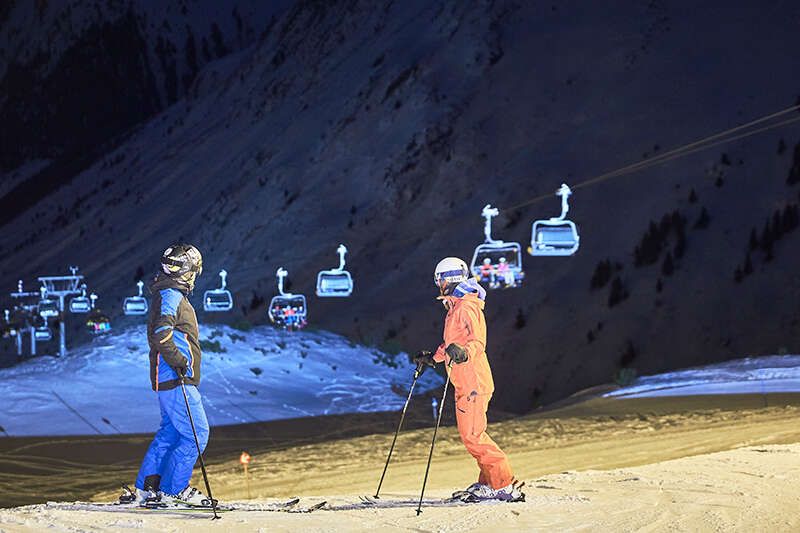 Night skiing in Paznaun