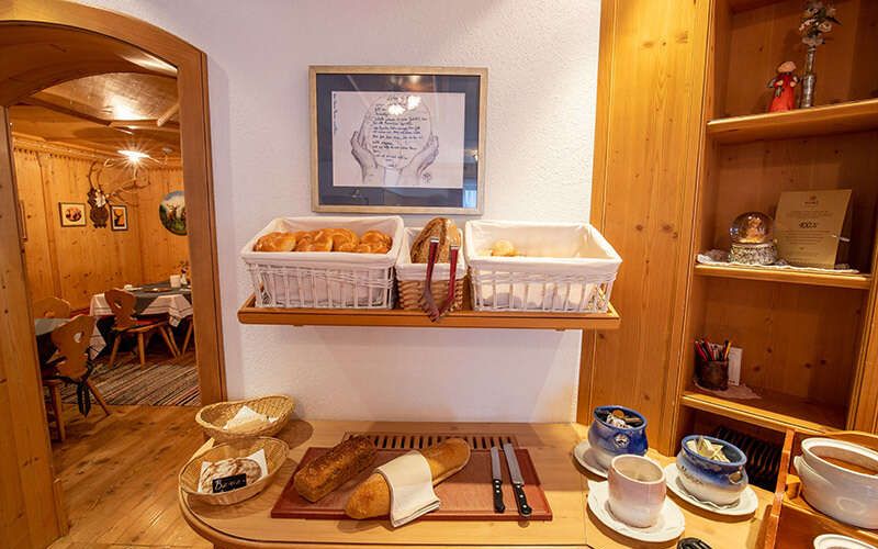 Fresh bread for breakfast at the Hotel Persura in Ischgl