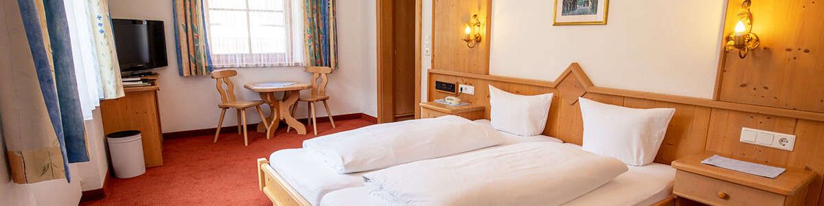 Spacious rooms at the Hotel Persura in Ischgl